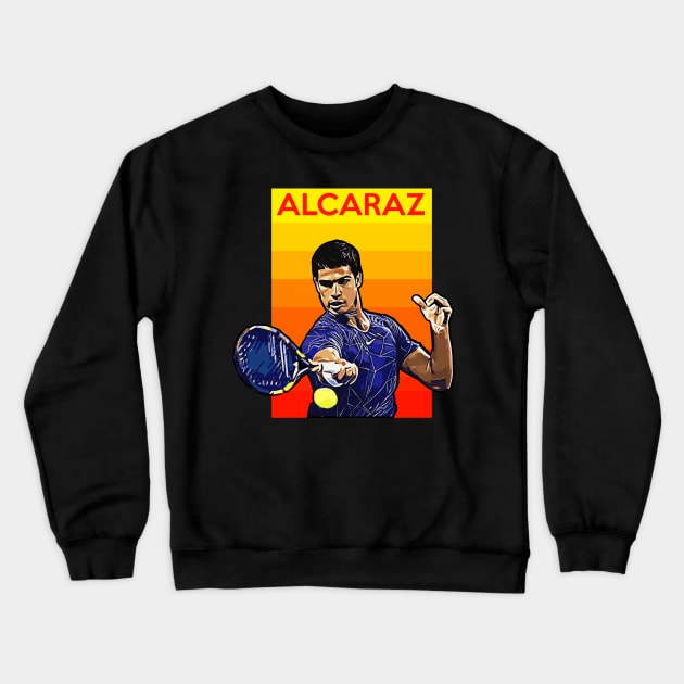 Carlos Alcaraz Tennis Champion Crewneck Sweatshirt by vlada123